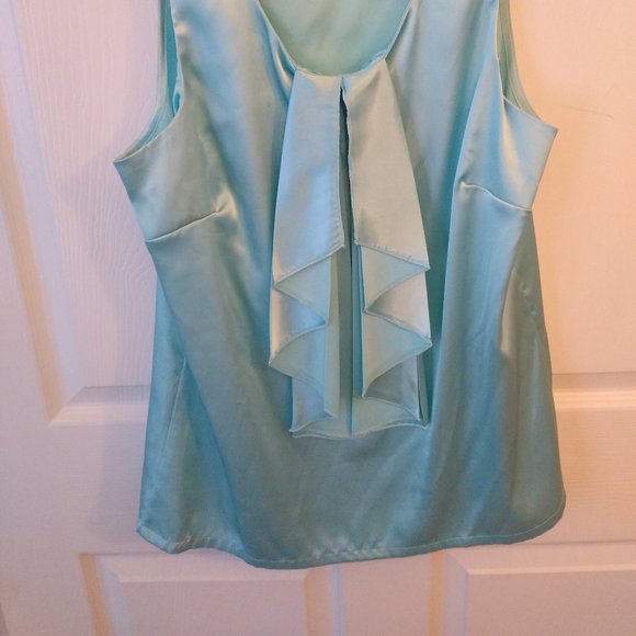 Aqua-Colored Covington Blouse, Sleeveless - Picture 5 of 9